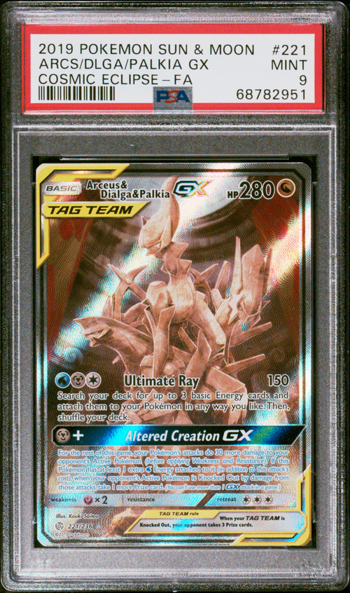 PSA 9 ARCS/DLGA/PALKIA GX COSMIC ECLIPSE-FA