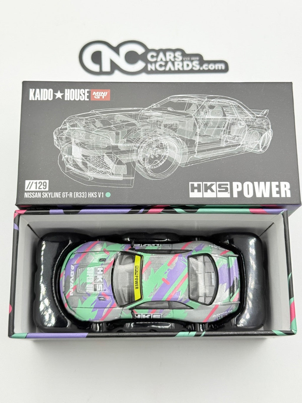 Kaido House x Mini GT 1:64 Nissan Skyline GT-R R33 V1 KHMG129 CHASE Open Box