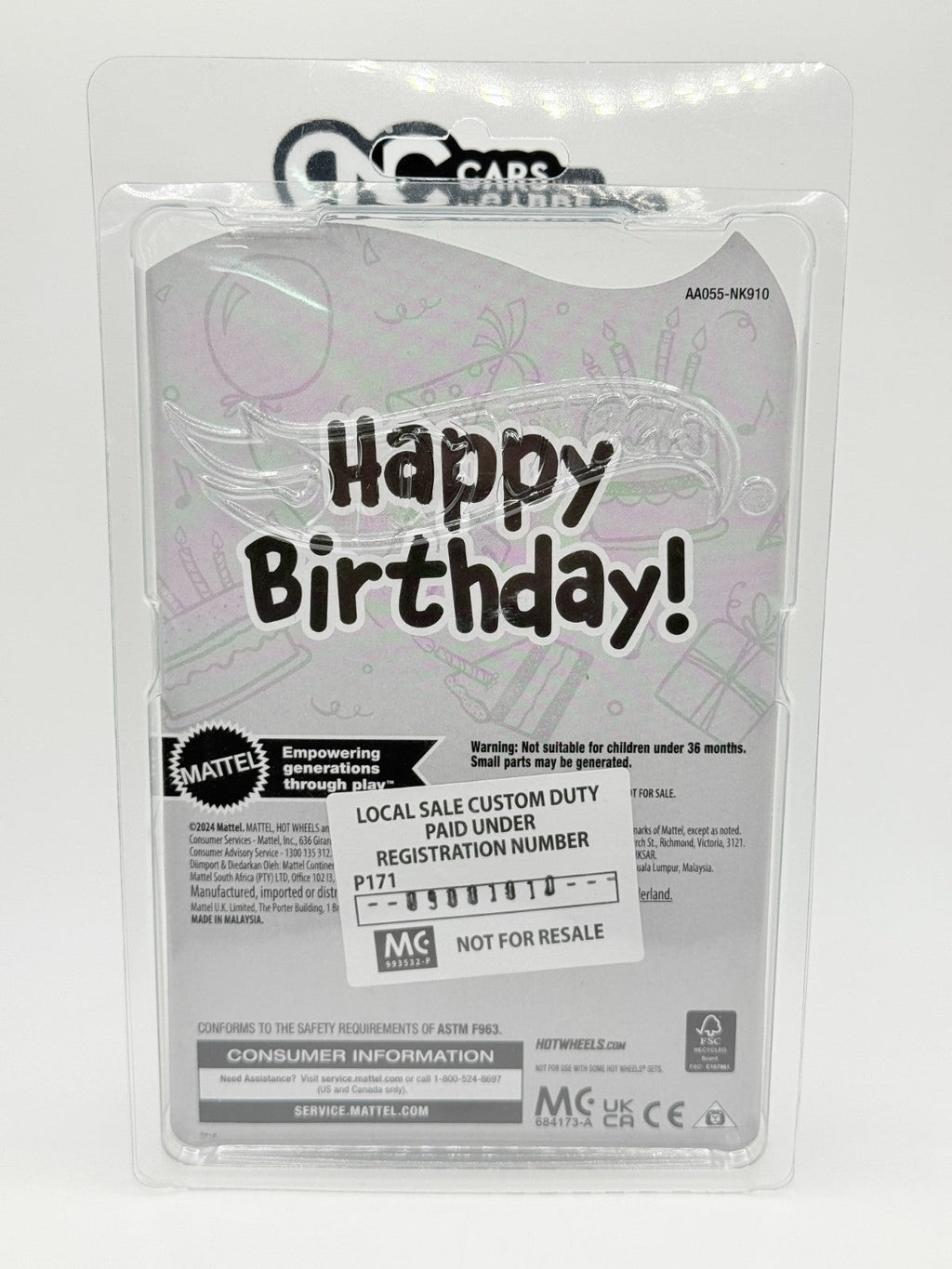 2025 Hot Wheels Mattel Employee Car Exclusive Happy Birthday Dairy Delivery