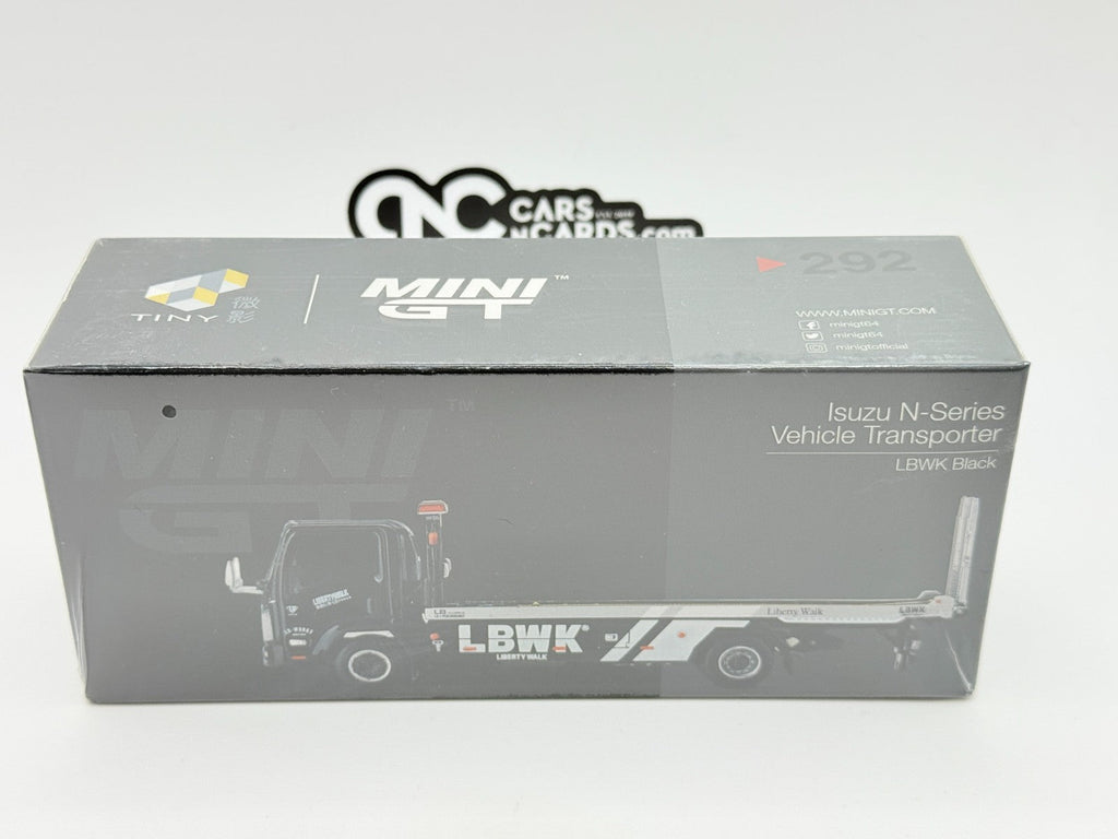 Mini GT #292 Isuzu N-Series Vehicles Flatbed Car Transport LBWK Black 1:64