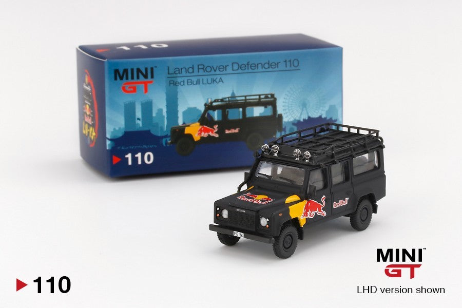 Mini GT 110 Land Rover Defender 110 Red Bull Luka Exclusive 1:64 RARE in Blister