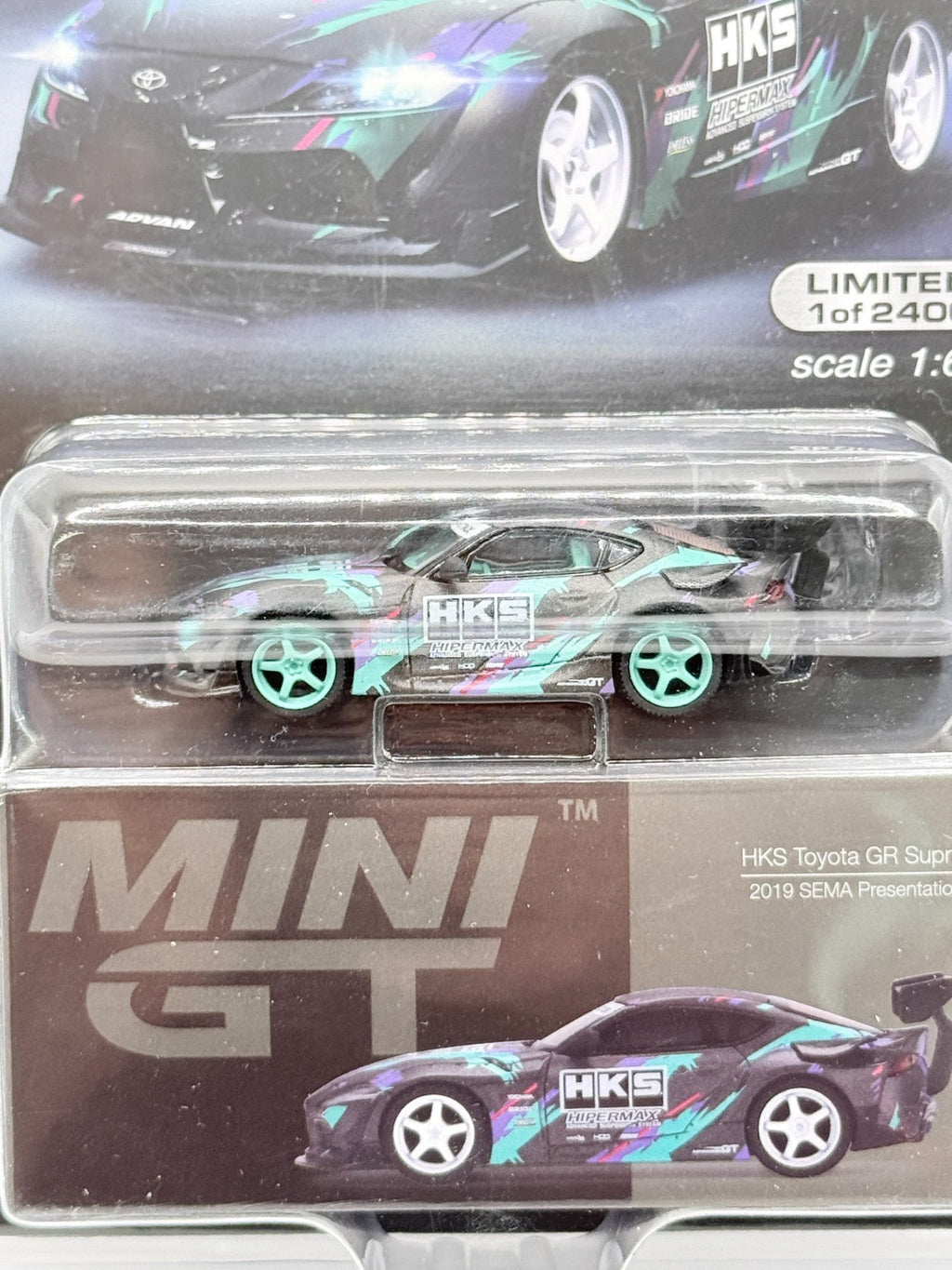 Mini GT 1:64 HKS Toyota GR Supra 2019 SEMA Presentation CHASE RARE