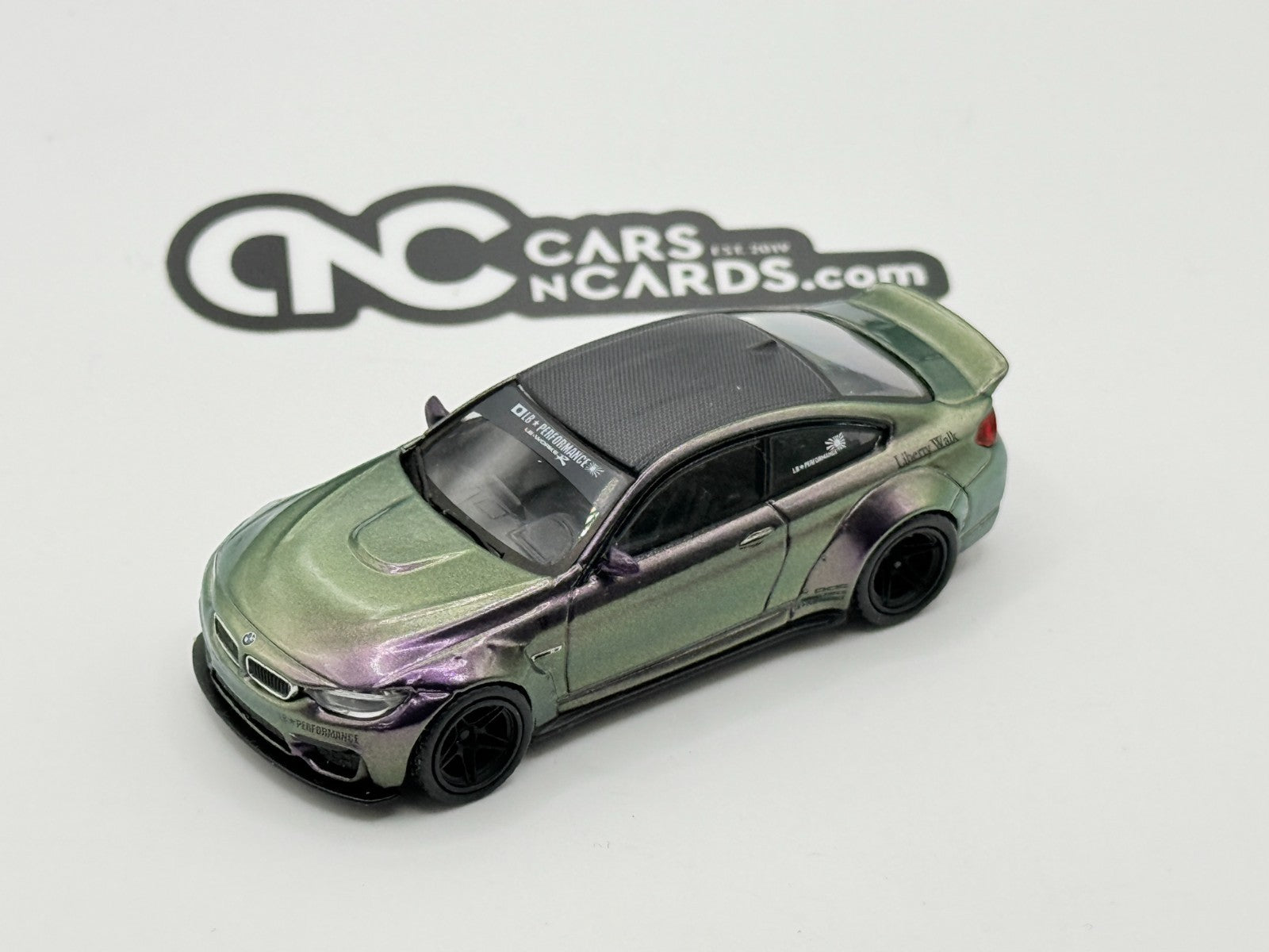 Mini GT 1:64 228 LB WORKS BMW M4 Purple Green Metallic Open Box Mint