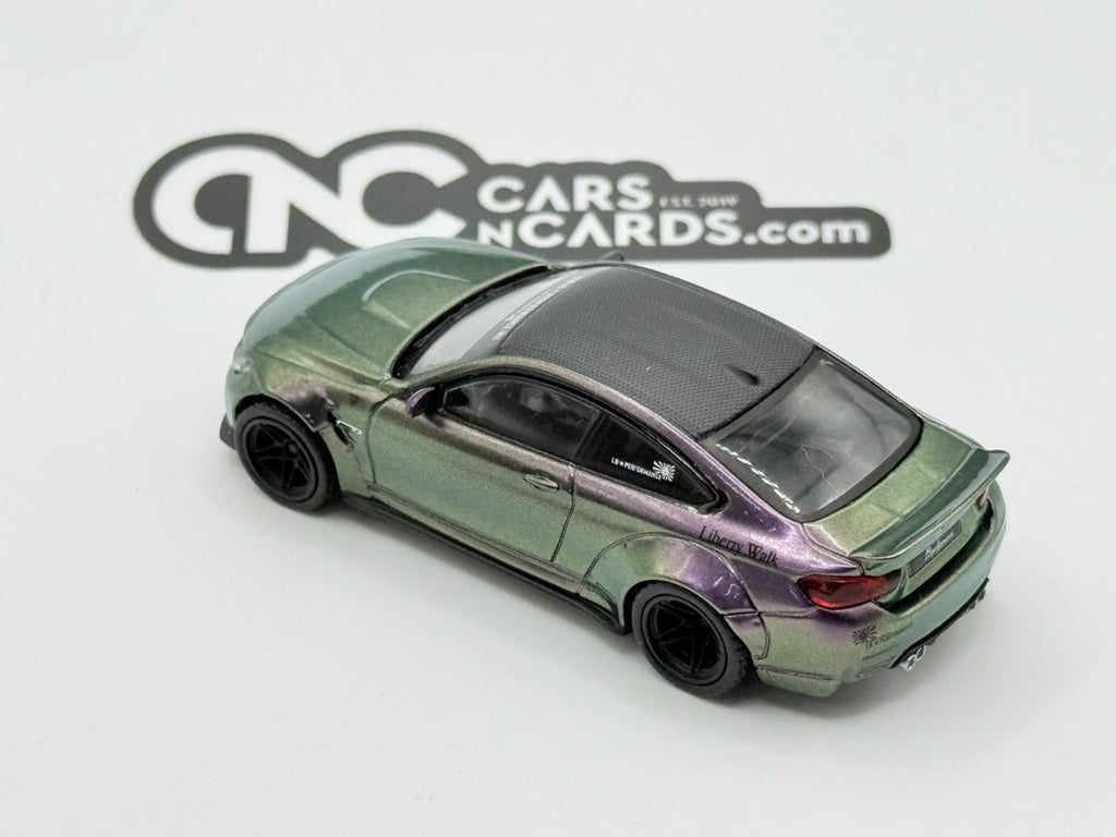 Mini GT 1:64 228 LB WORKS BMW M4 Purple Green Metallic Open Box Mint