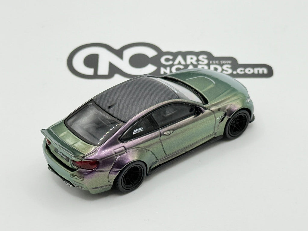 Mini GT 1:64 228 LB WORKS BMW M4 Purple Green Metallic Open Box Mint