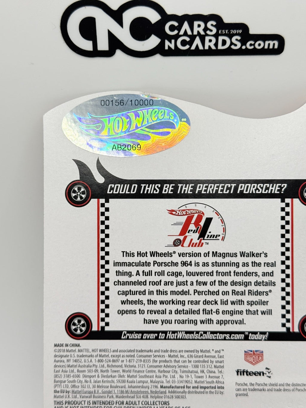 2019 Hot Wheels RLC Magnus Walker Porsche 964 LOW NUMBER 00156/10000
