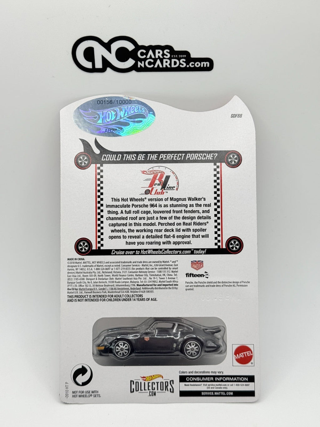 2019 Hot Wheels RLC Magnus Walker Porsche 964 LOW NUMBER 00156/10000