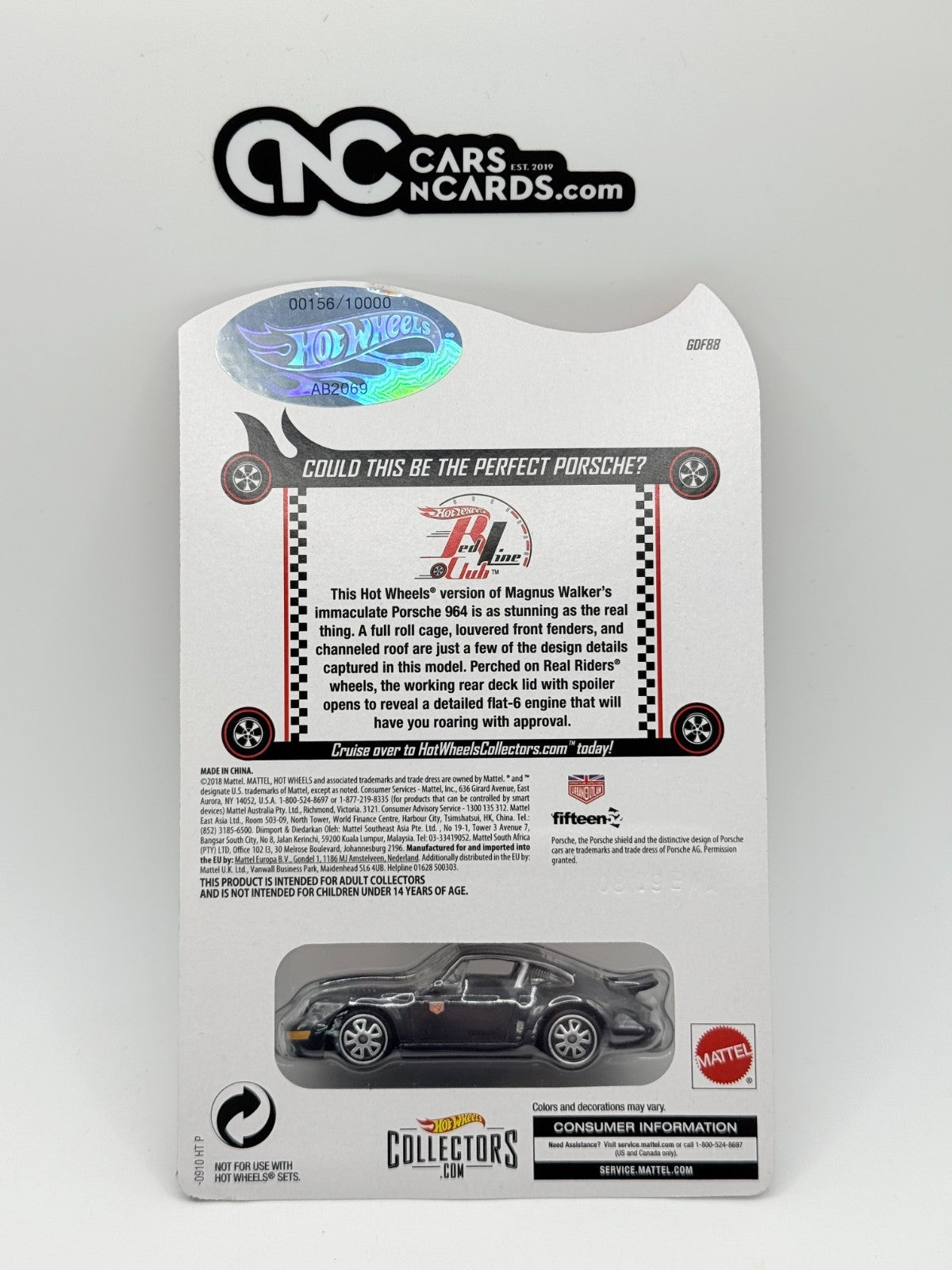 2019 Hot Wheels RLC Magnus Walker Porsche 964 LOW NUMBER 00156/10000