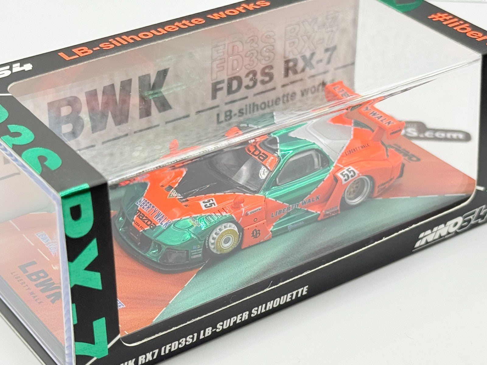 INNO64 1:64 LBWK Mazda RX7 FD3S LB-Super Silhouette Malaysia Diecast Expo CHASE