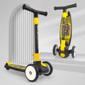 Nhr Smart Kick Scooter For Kids, 4 Adjustable Height Scooter, Foldable & Attractive Pu Wheels With Rare Brakes For Kids Age Upto