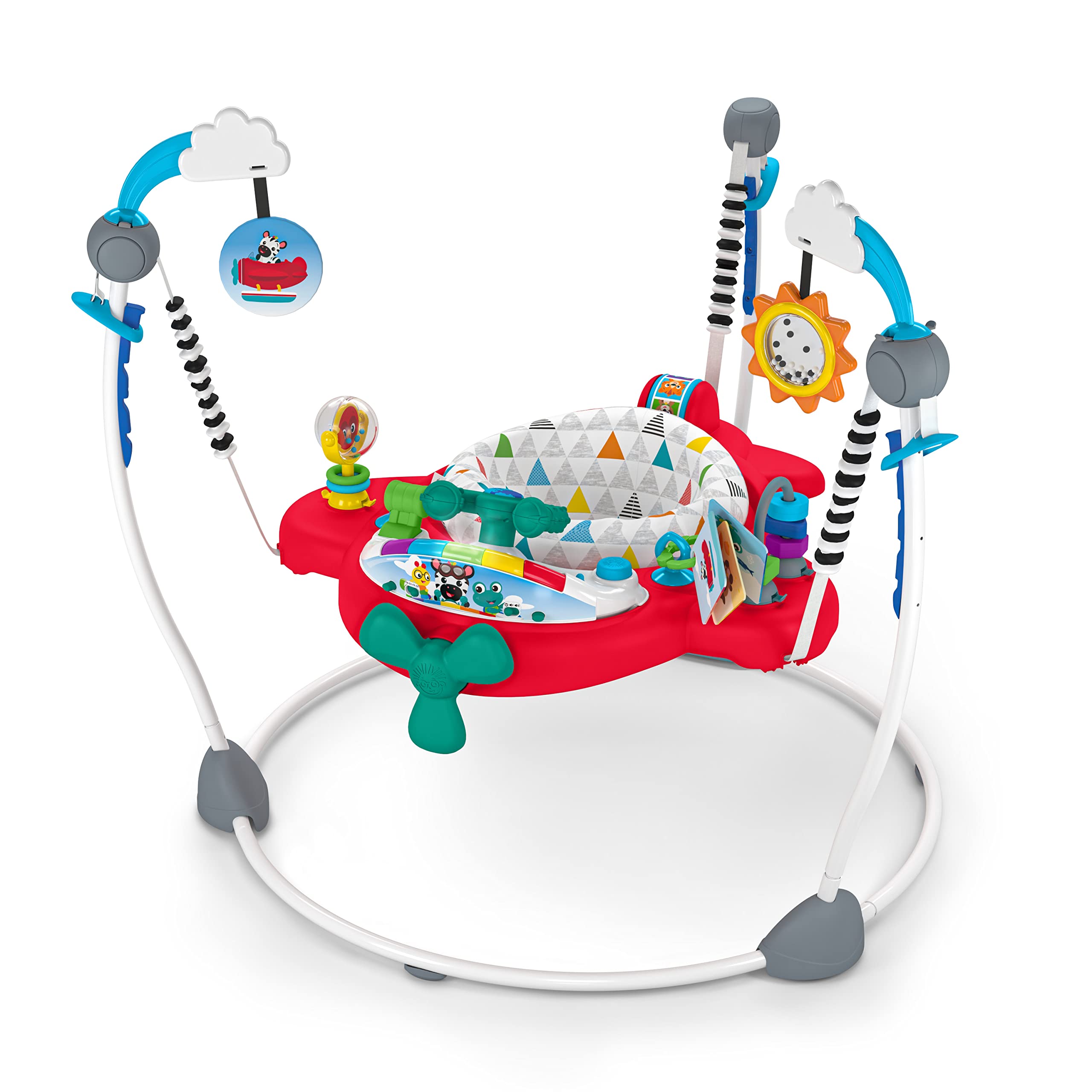 Baby Einstein Ocean Explorers Airplane Adventure 2-In-1 Interactive Activity Jumper With Lights Ages 6 Months +, Max Weight 25 Lbs., Unisex
