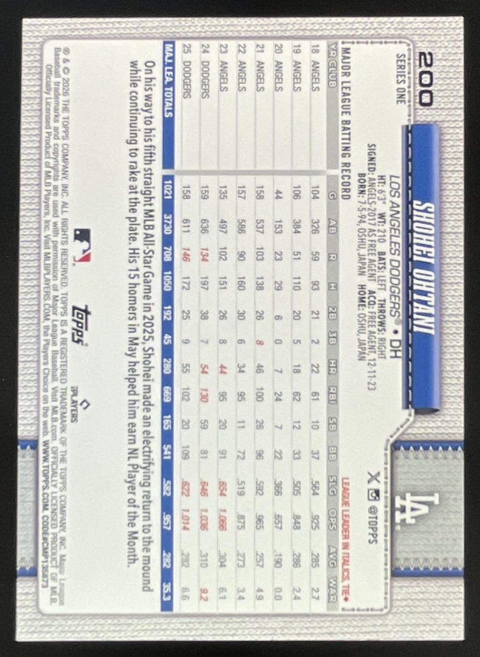 2026 Topps Holiday Chicks #200 Shohei Ohtani