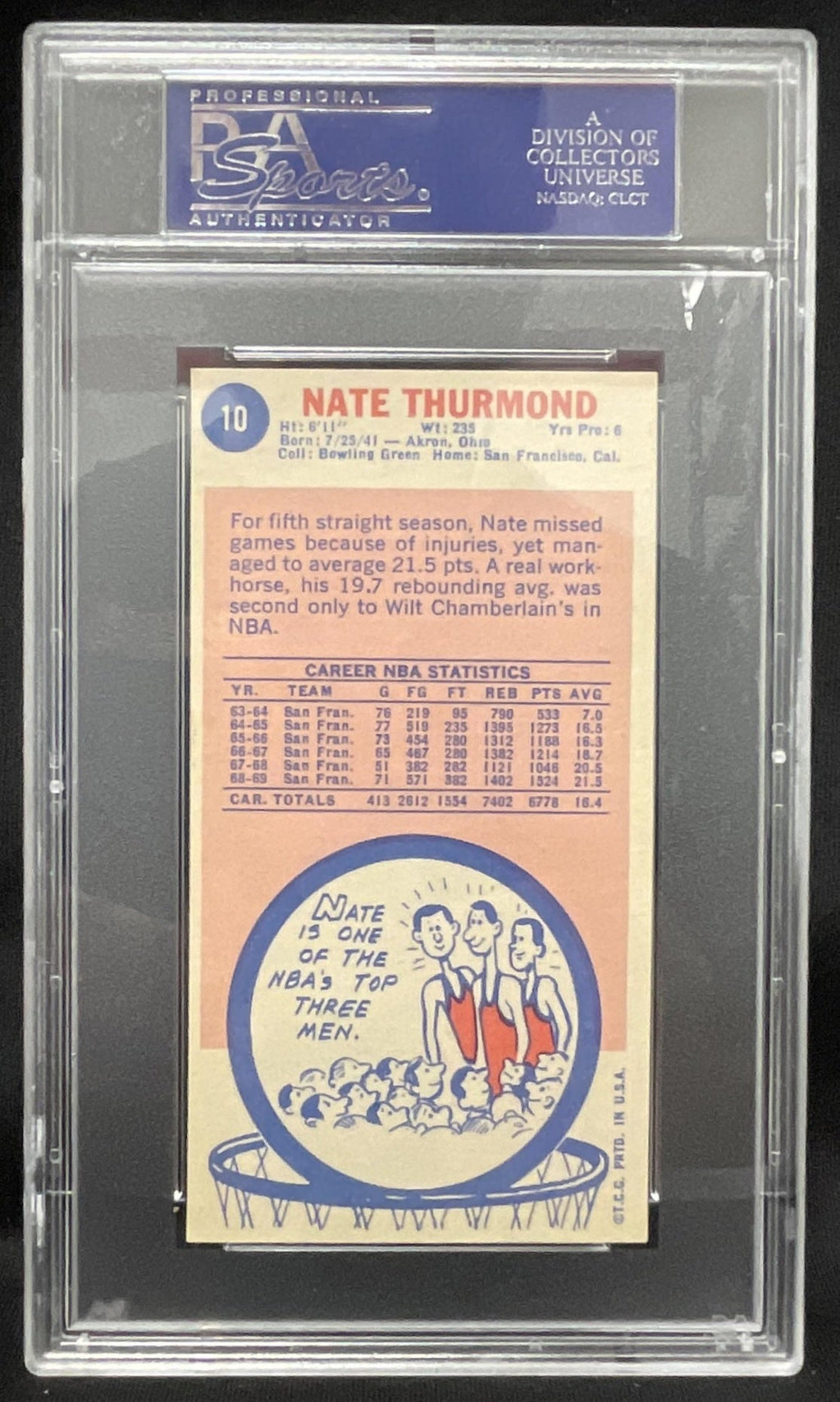 1969-70 Topps #10 Nate Thurmond RC PSA 7.5