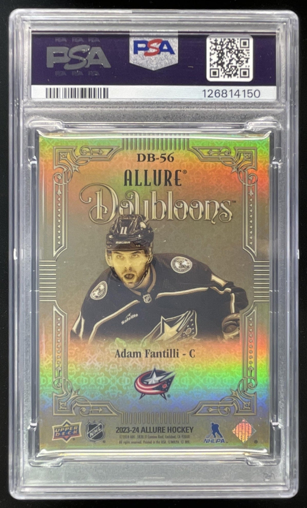 2023-24 Upper Deck Allure Doubloons #DB-56 Adam Fantilli RC SSP PSA 10