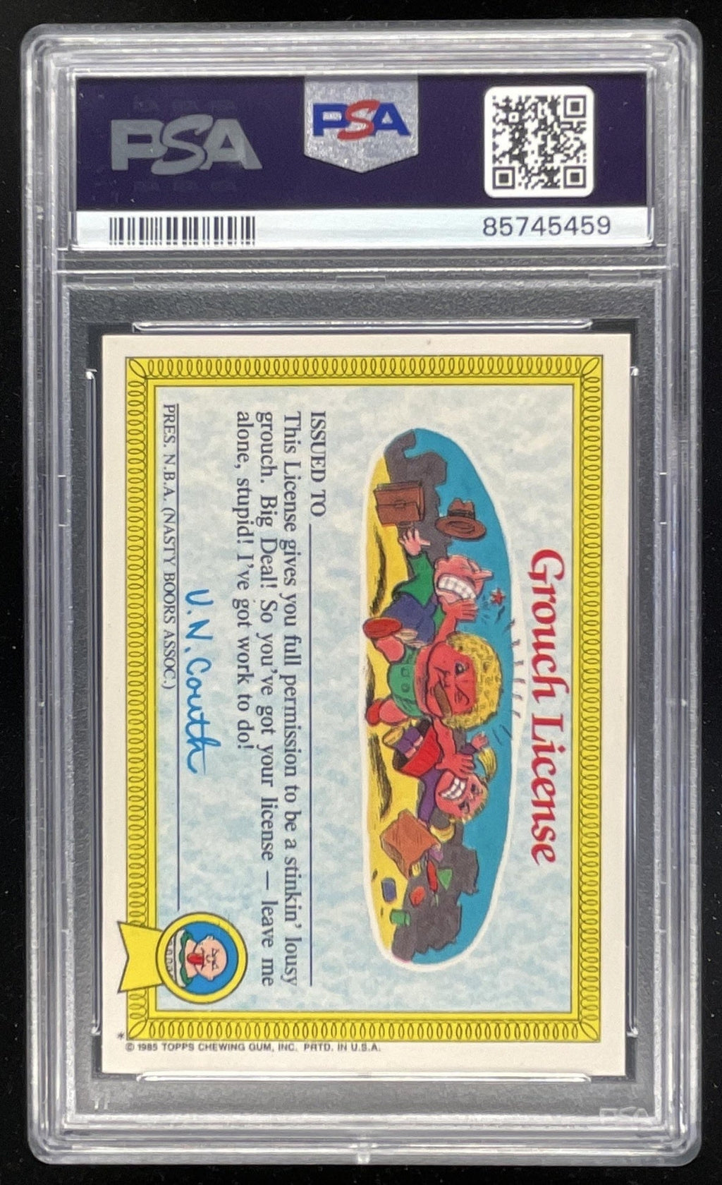 1985 Topps Garbage Pail Kids Stickers #15b Mauled Paul PSA 8