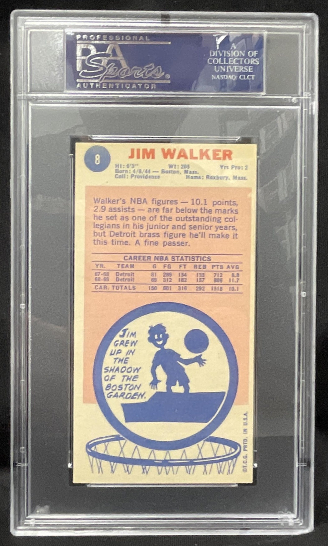 1969-70 Topps #8 Jim Walker RC PSA 8