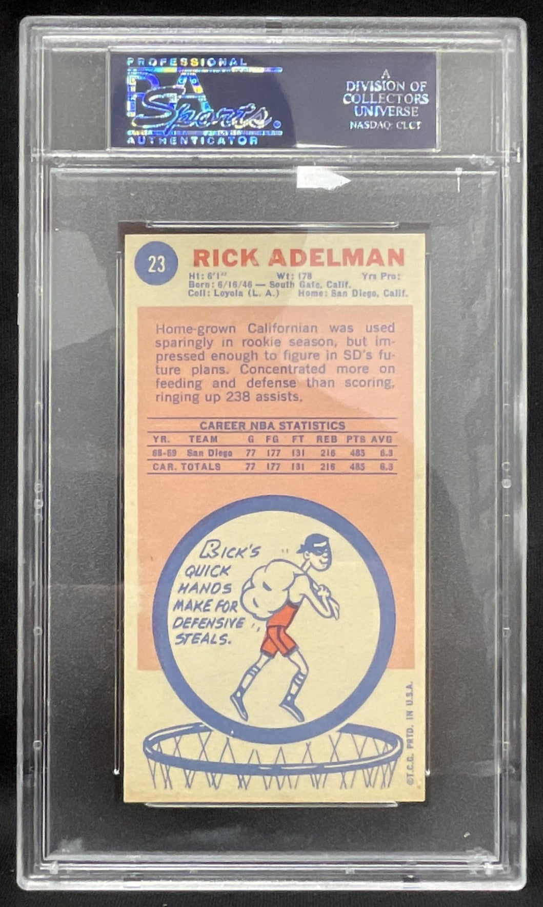 1969-70 Topps #23 Rick Adelman RC PSA 8