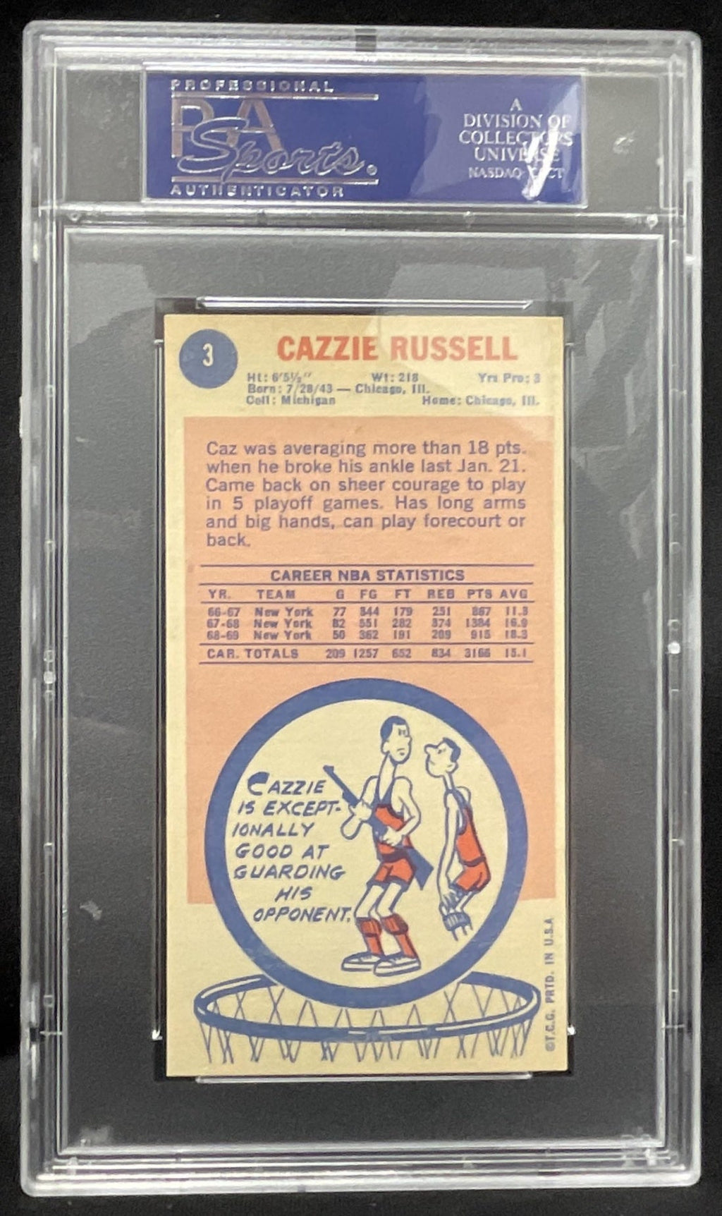 1969-70 Topps #3 Cazzie Russell RC PSA 8.5