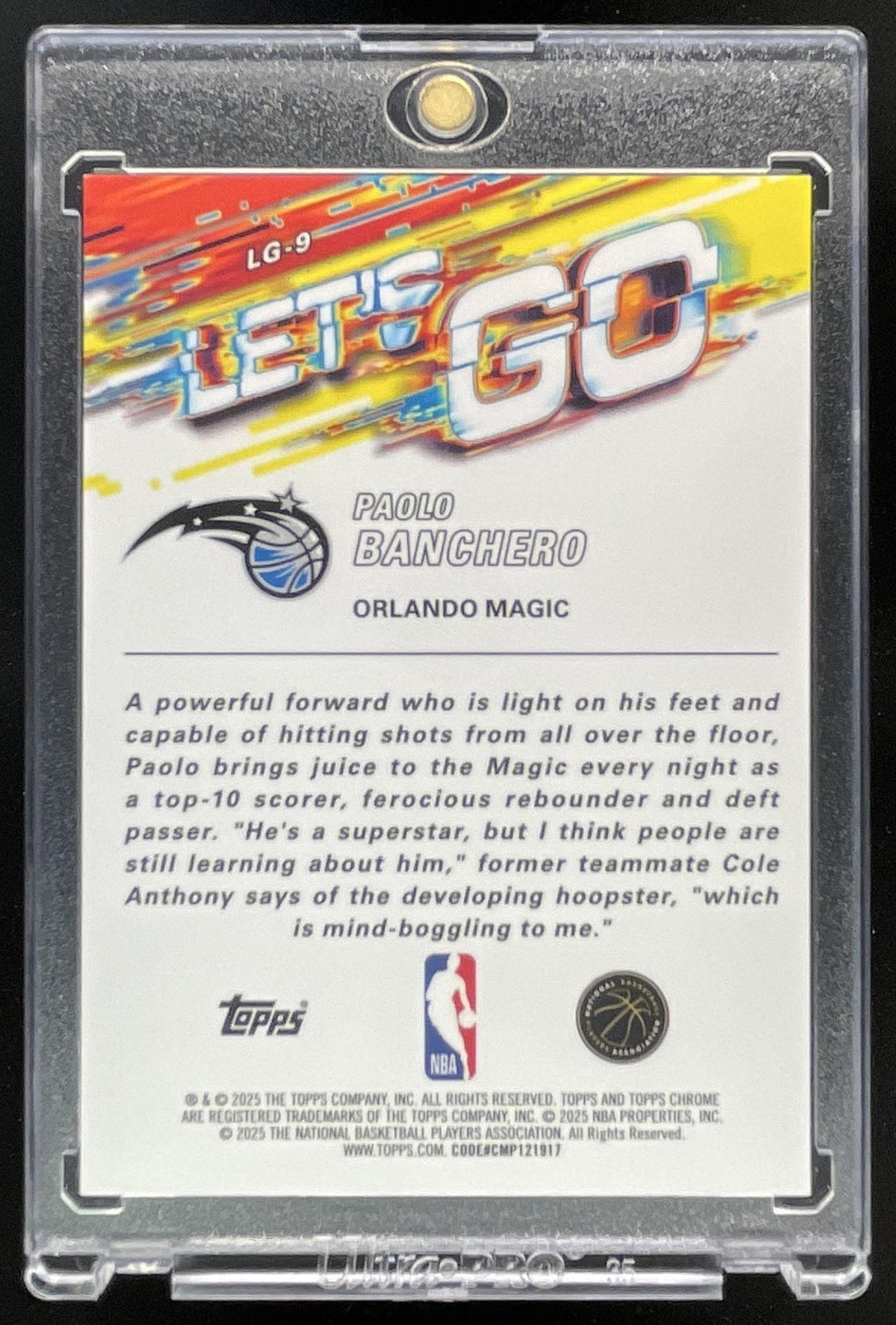 2025-26 Topps Chrome Let's Go #LG-9 Paolo Banchero SSP