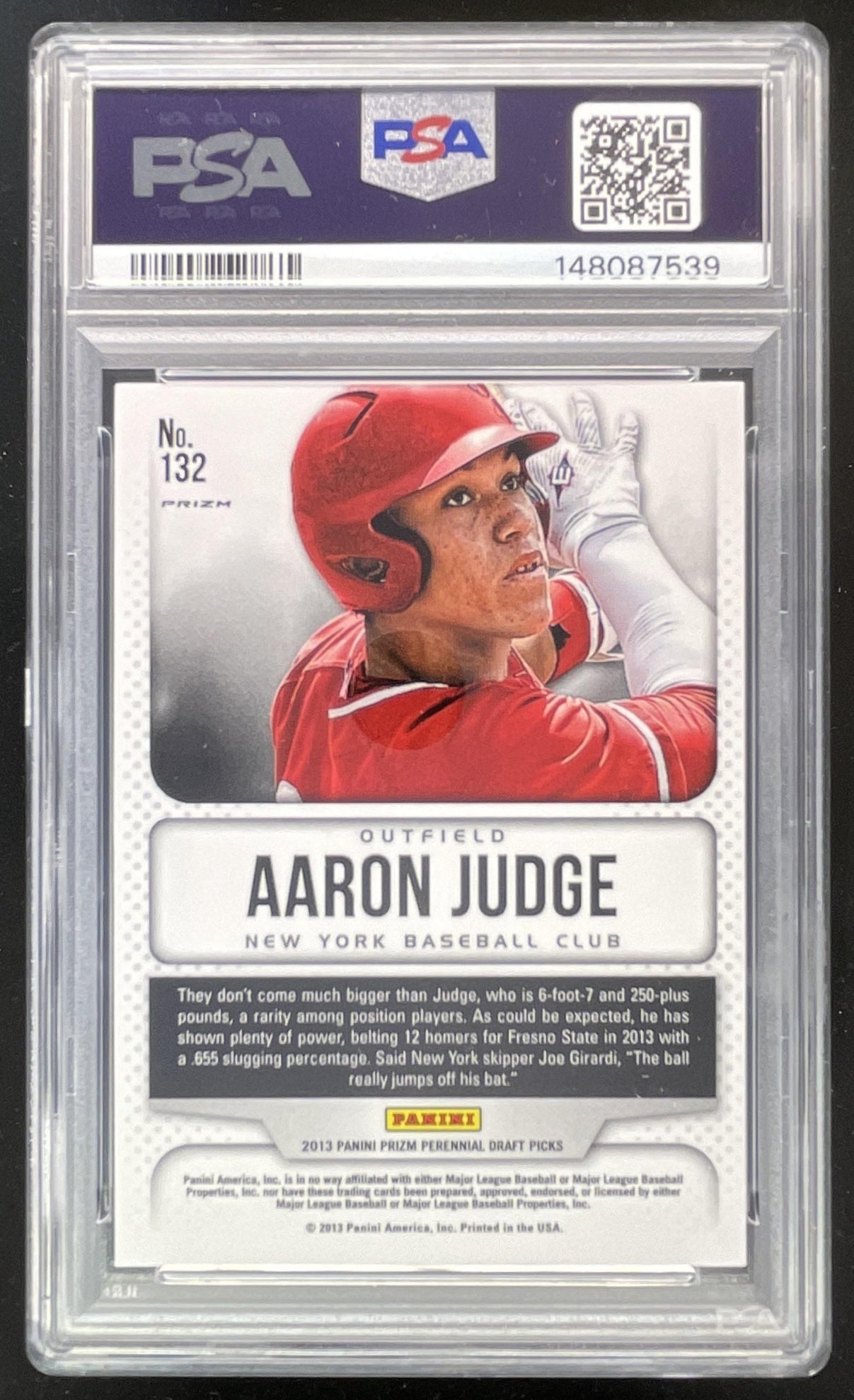 2013 Panini Prizm Perennial Draft Picks Prizms #132 Aaron Judge PSA 10