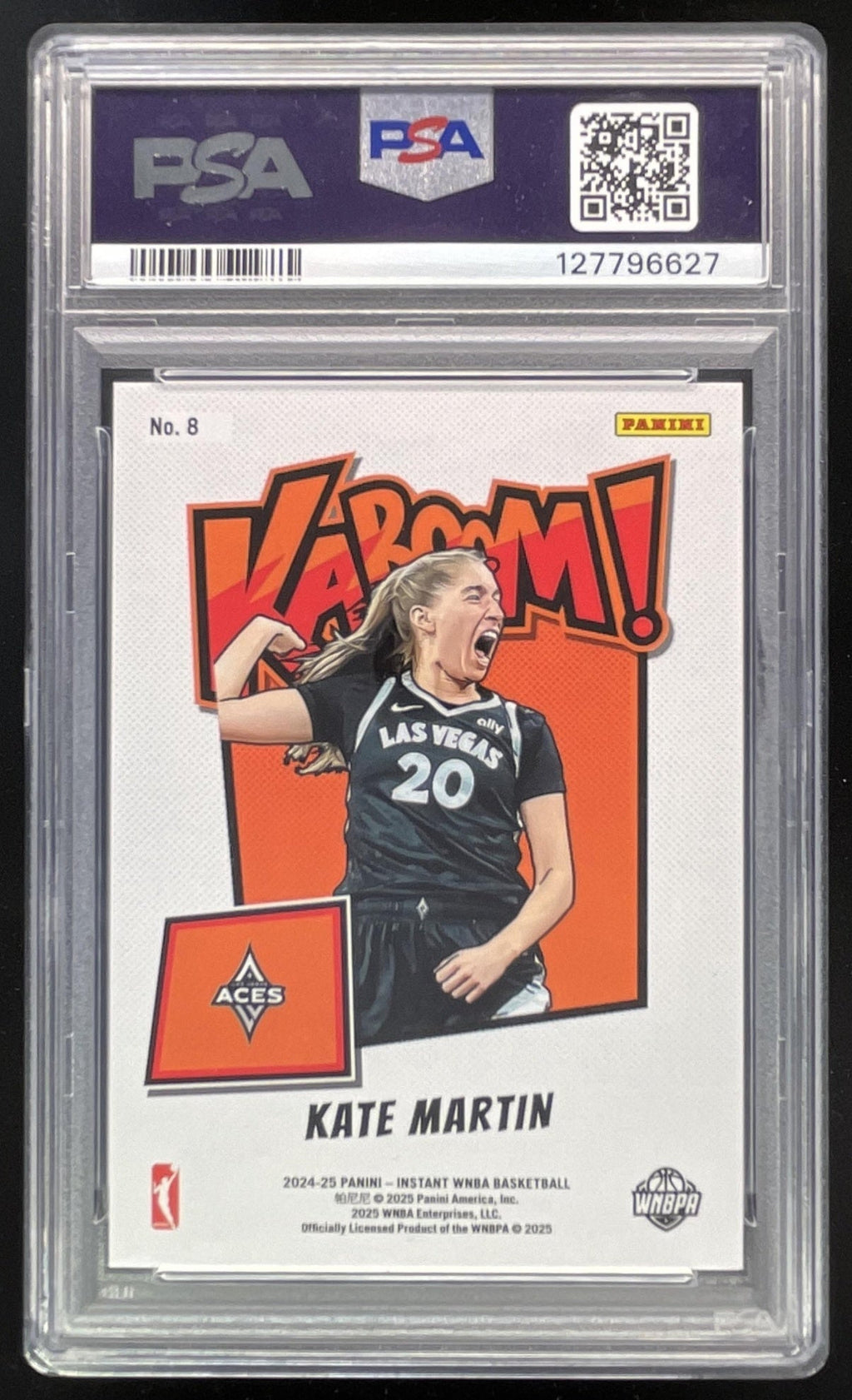 2024 Panini WNBA Rookie Royalty Kaboom! #8 Kate Martin RC PSA 9