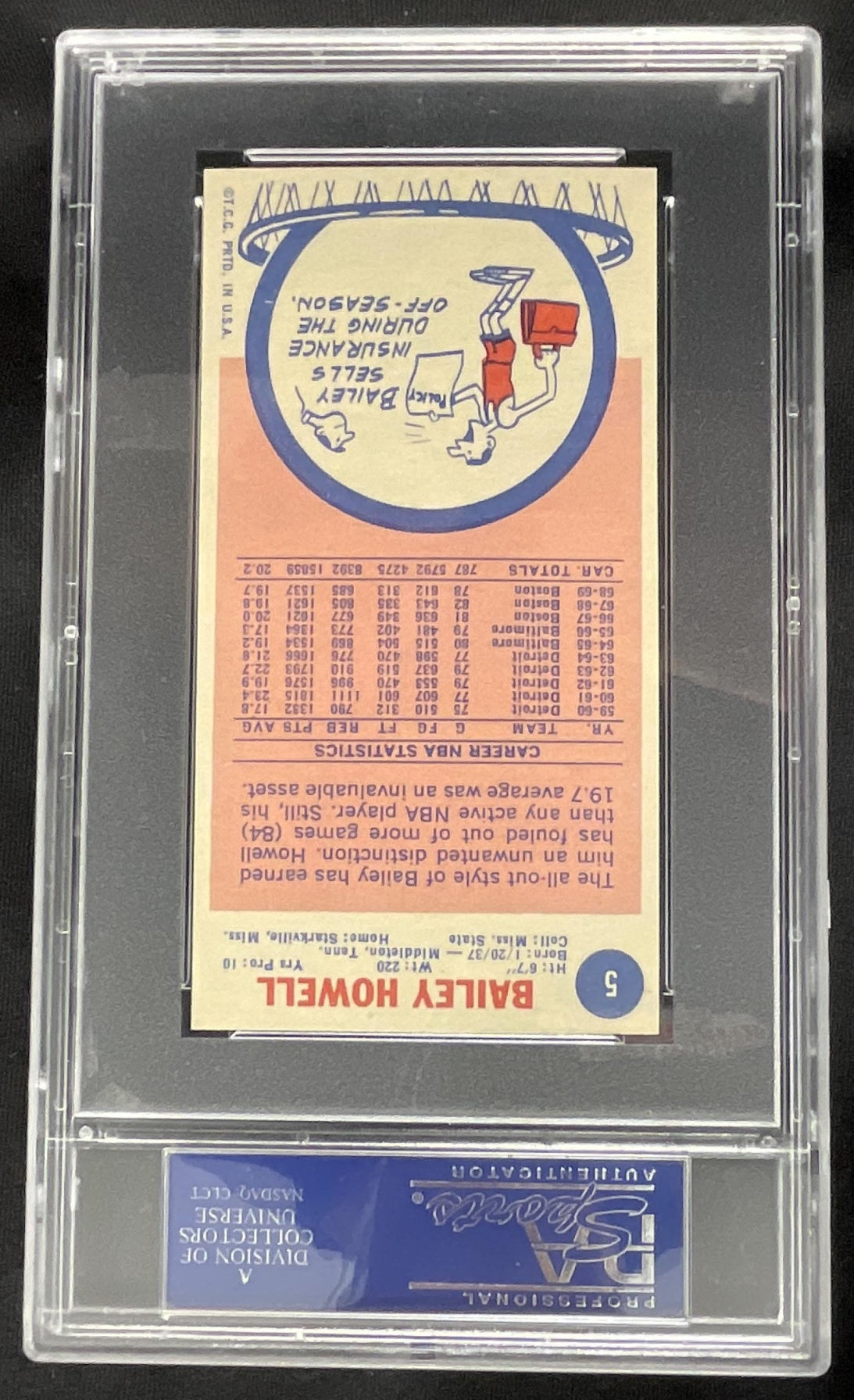 1969-70 Topps #5 Bailey Howell PSA 8.5