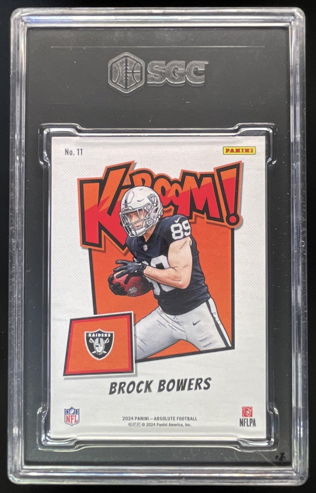 2024 Panini Absolute Kaboom Horizontal #11 Brock Bowers RC SSP SGC 9.5
