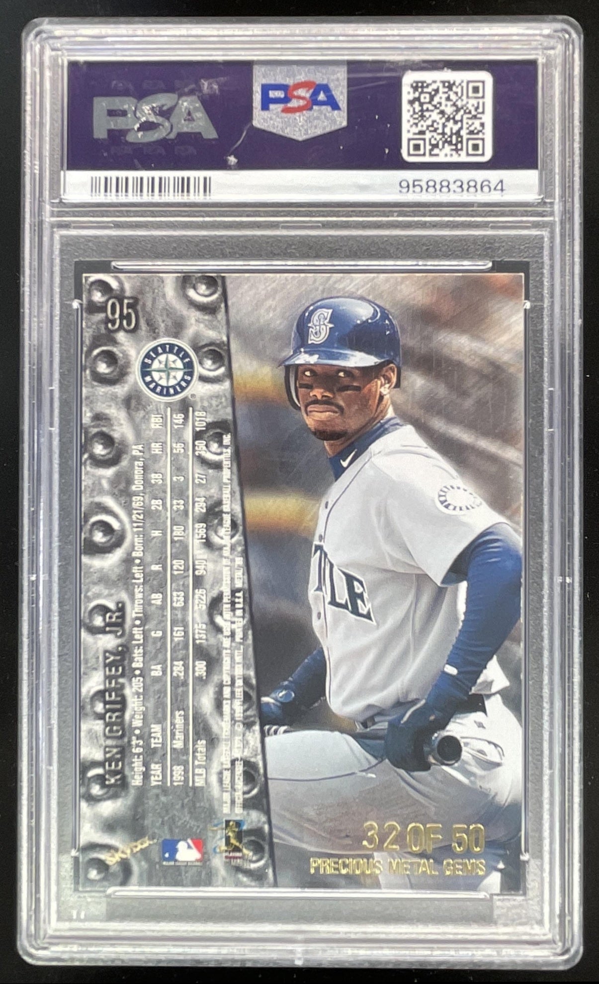 1999 Skybox Metal Universe Precious Metal Gems #95 Ken Griffey Jr./50 PSA 5
