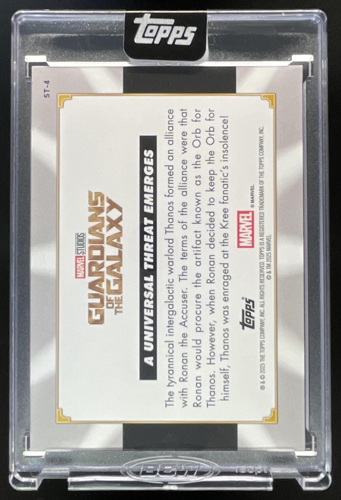 2025 Topps Marvel Collector Show Stoppers Purple A Universal Threat Emerges /15