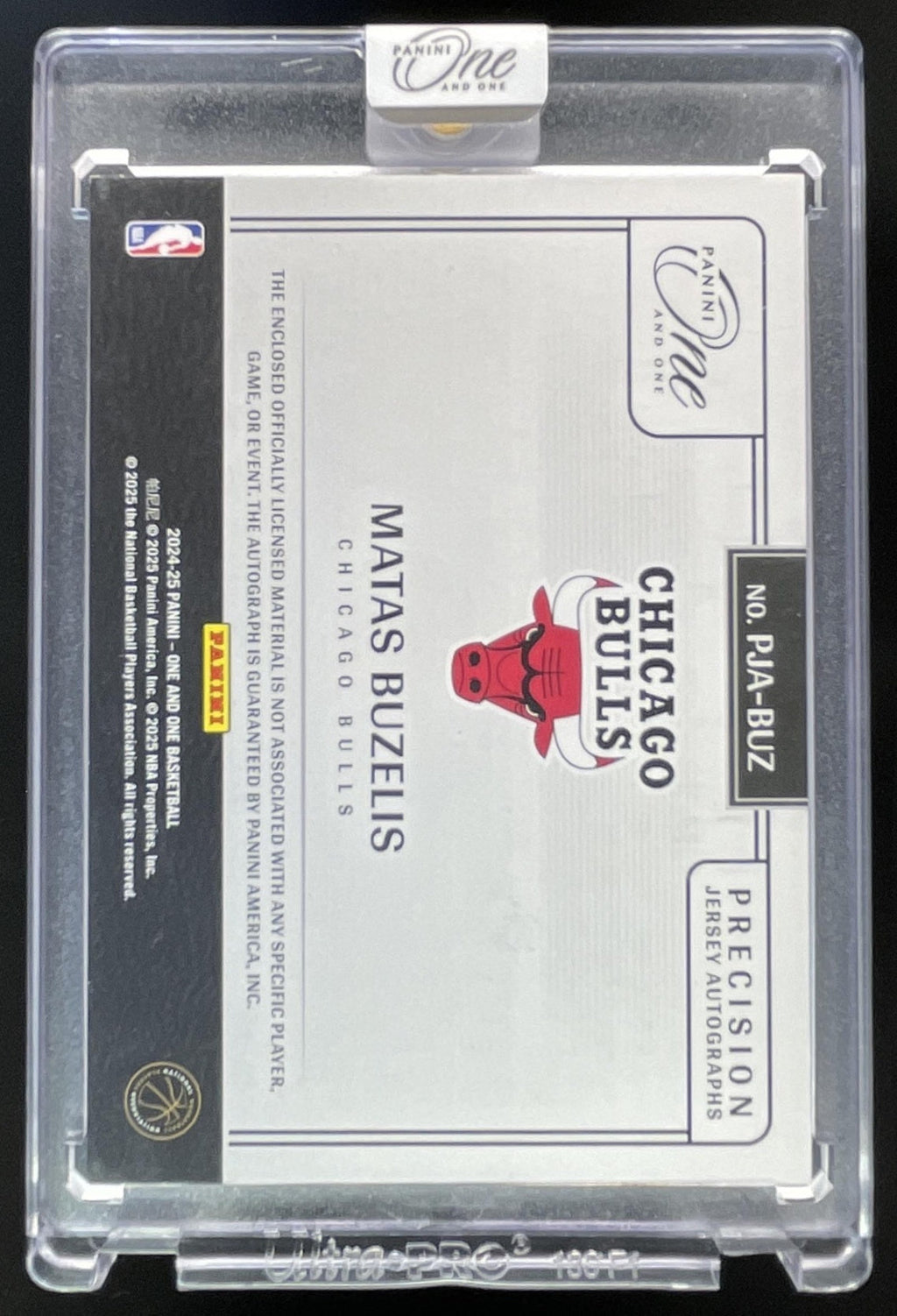 2024-25 One and One Precision Jersey Green #5 Matas Buzelis Auto /5