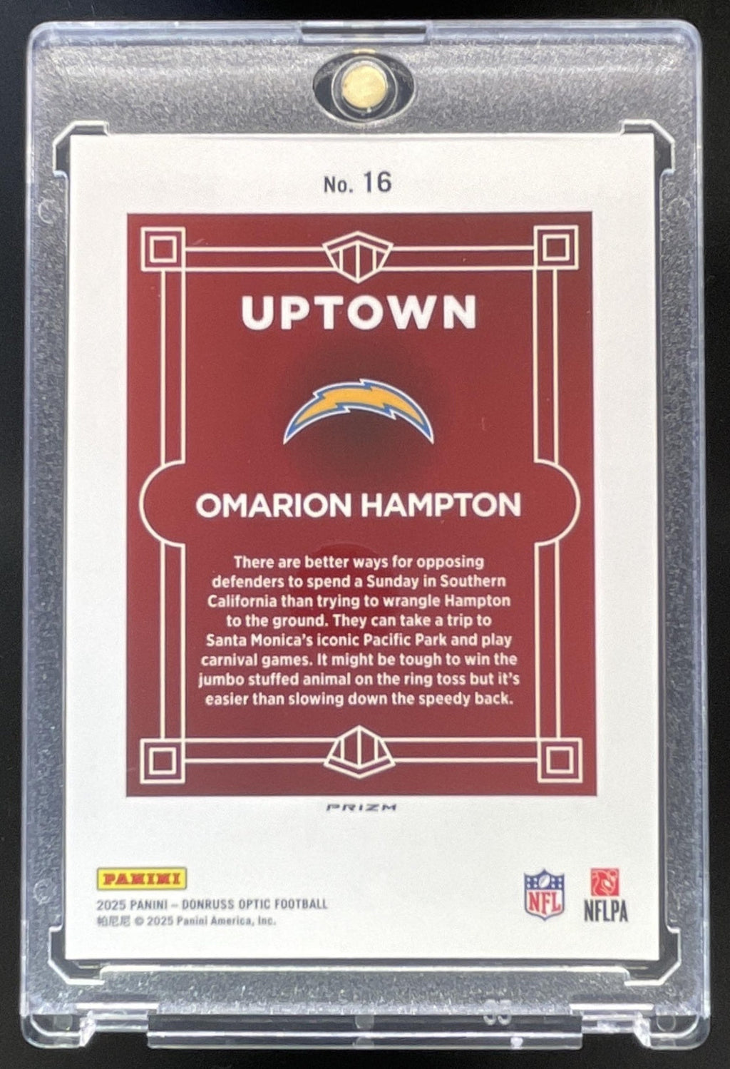 2025 Panini Donruss Optic Uptown #16 Omarion Hampton RC