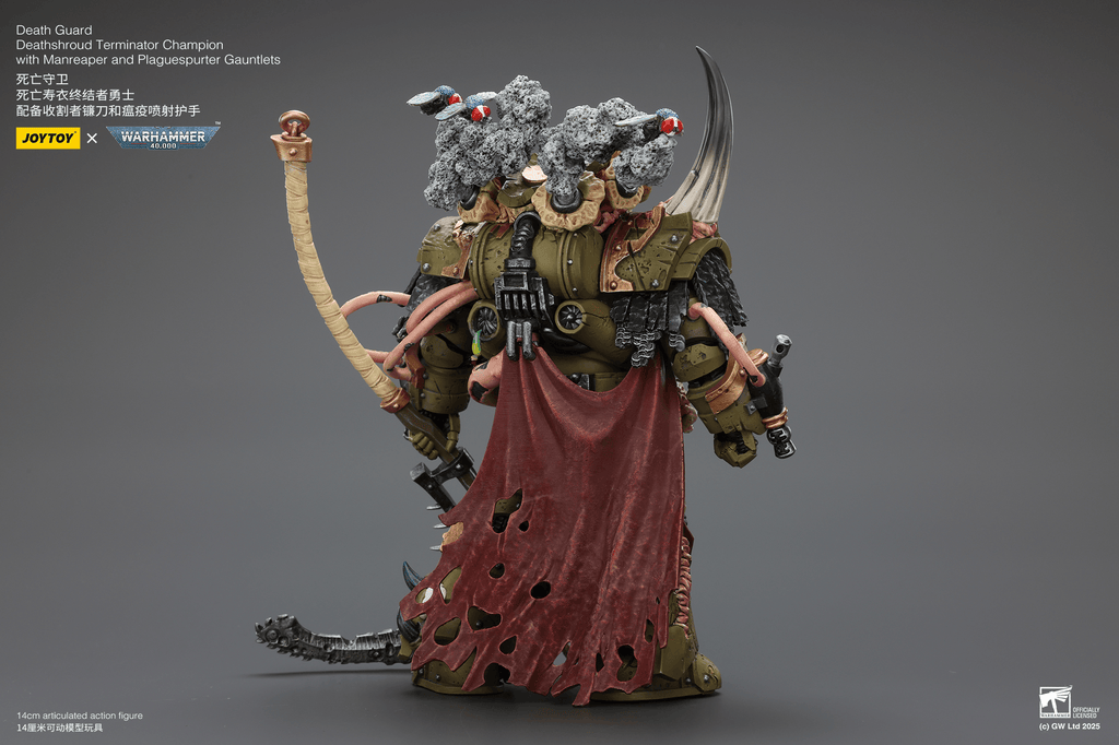 Death Guard Deathshroud Terminator Champion with Manreaper and Plaguespurter Gauntlets