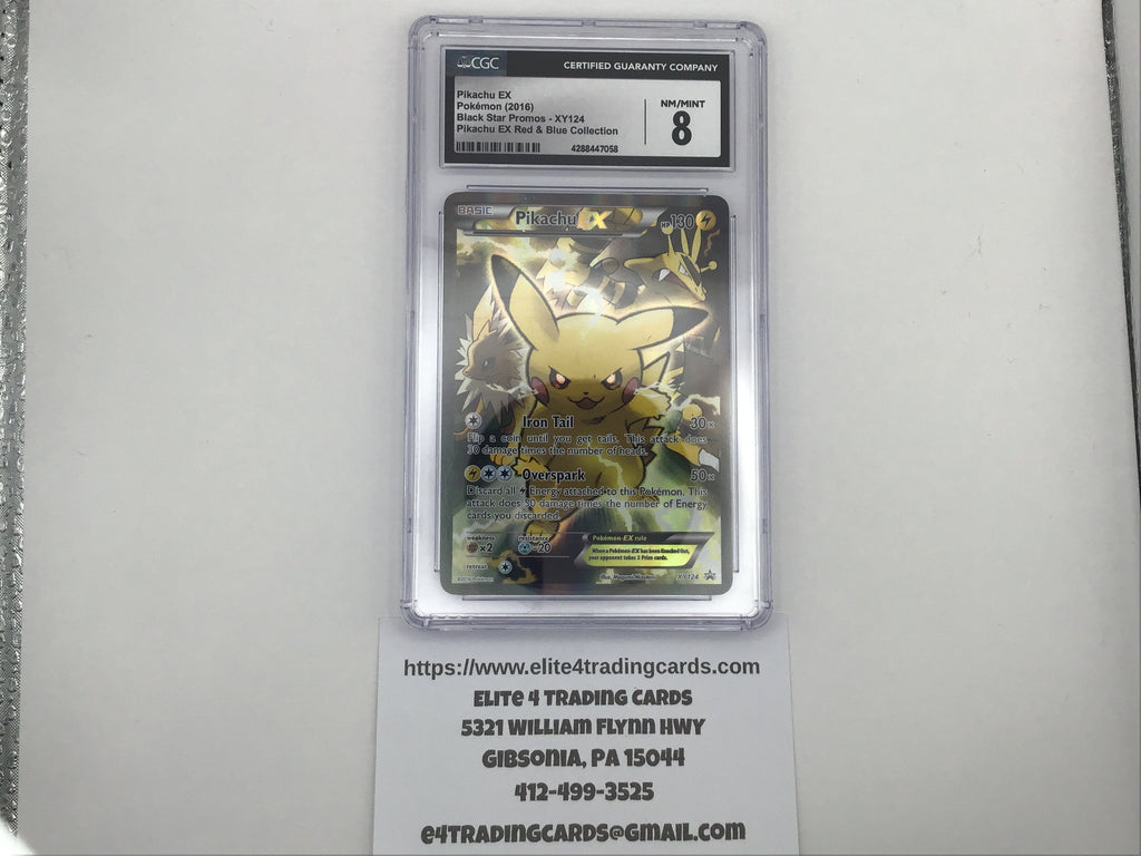 Pikachu EX #XY124 Pokemon Promo (CGC 8)