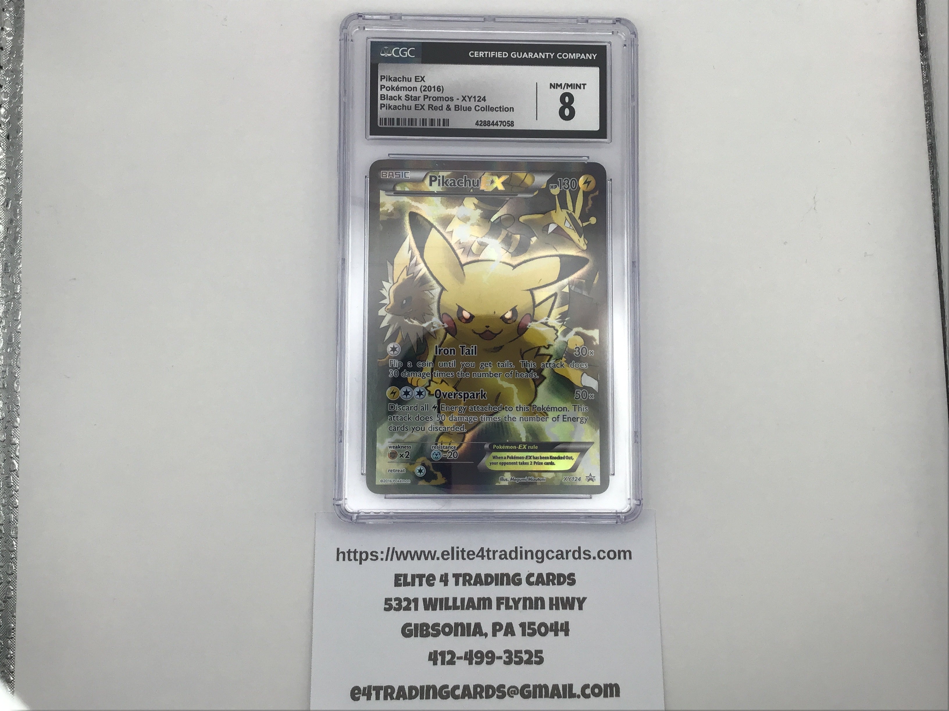 Pikachu EX #XY124 Pokemon Promo (CGC 8)
