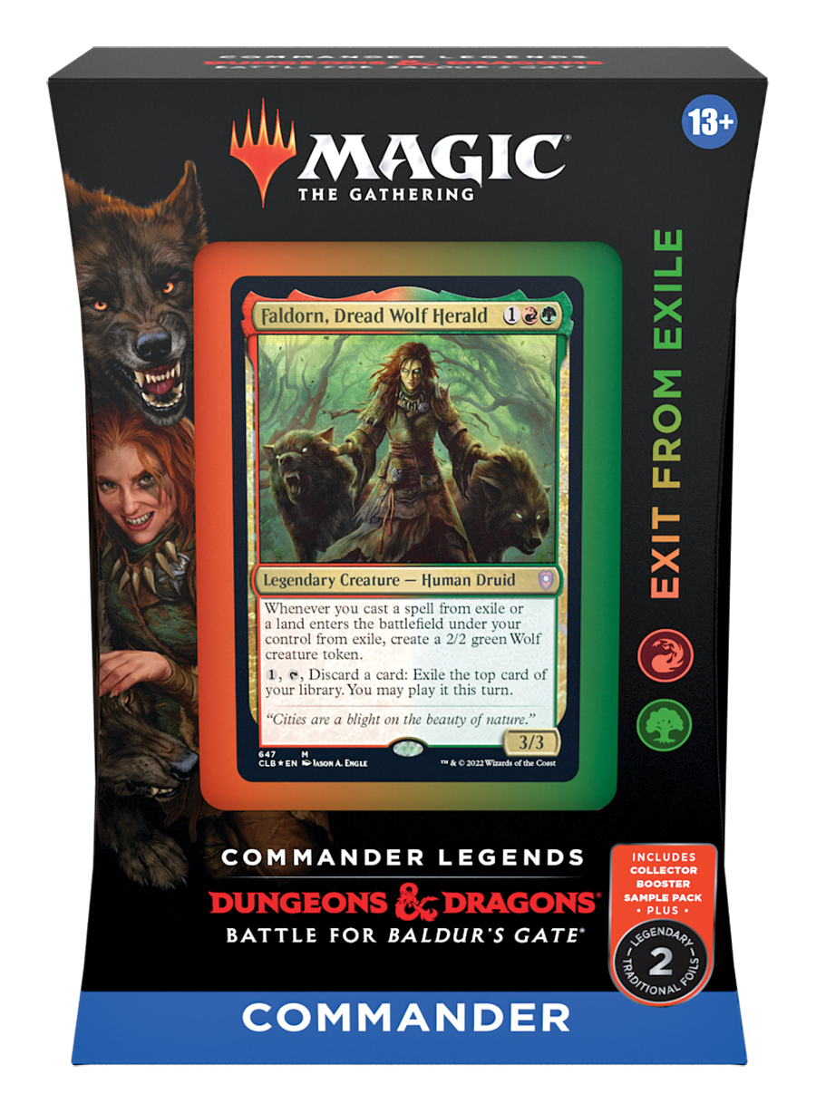 Commander Legends: Schlacht um Baldur's Gate - Commander-Deck-Display