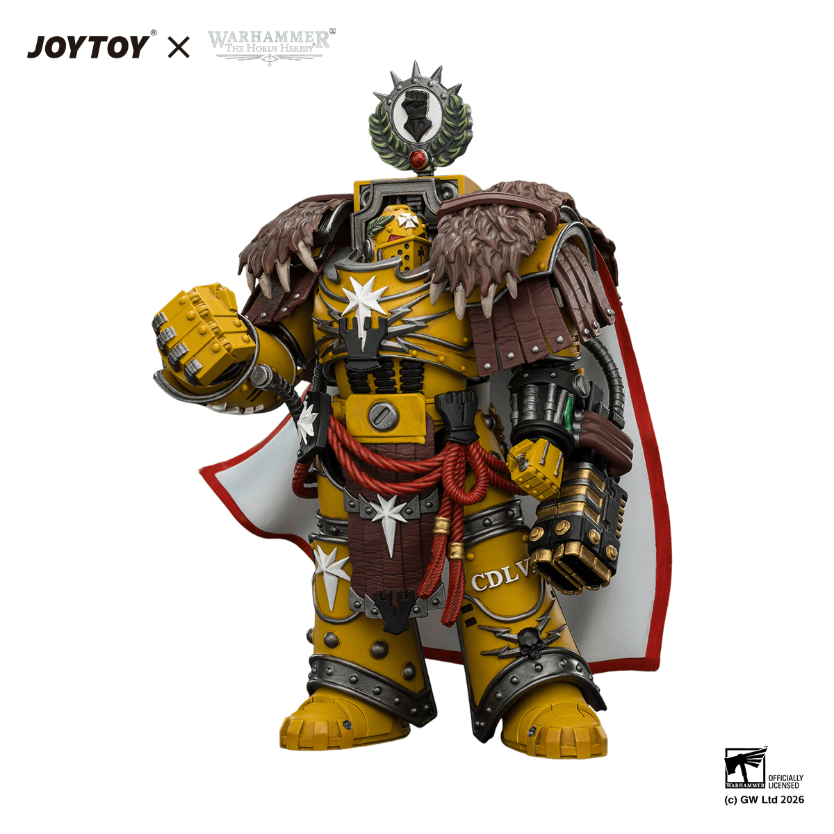 Imperial Fists Lord Castellan Evander Garrius, The Tyrant of Cthonia with the Subjugator and Incineratus