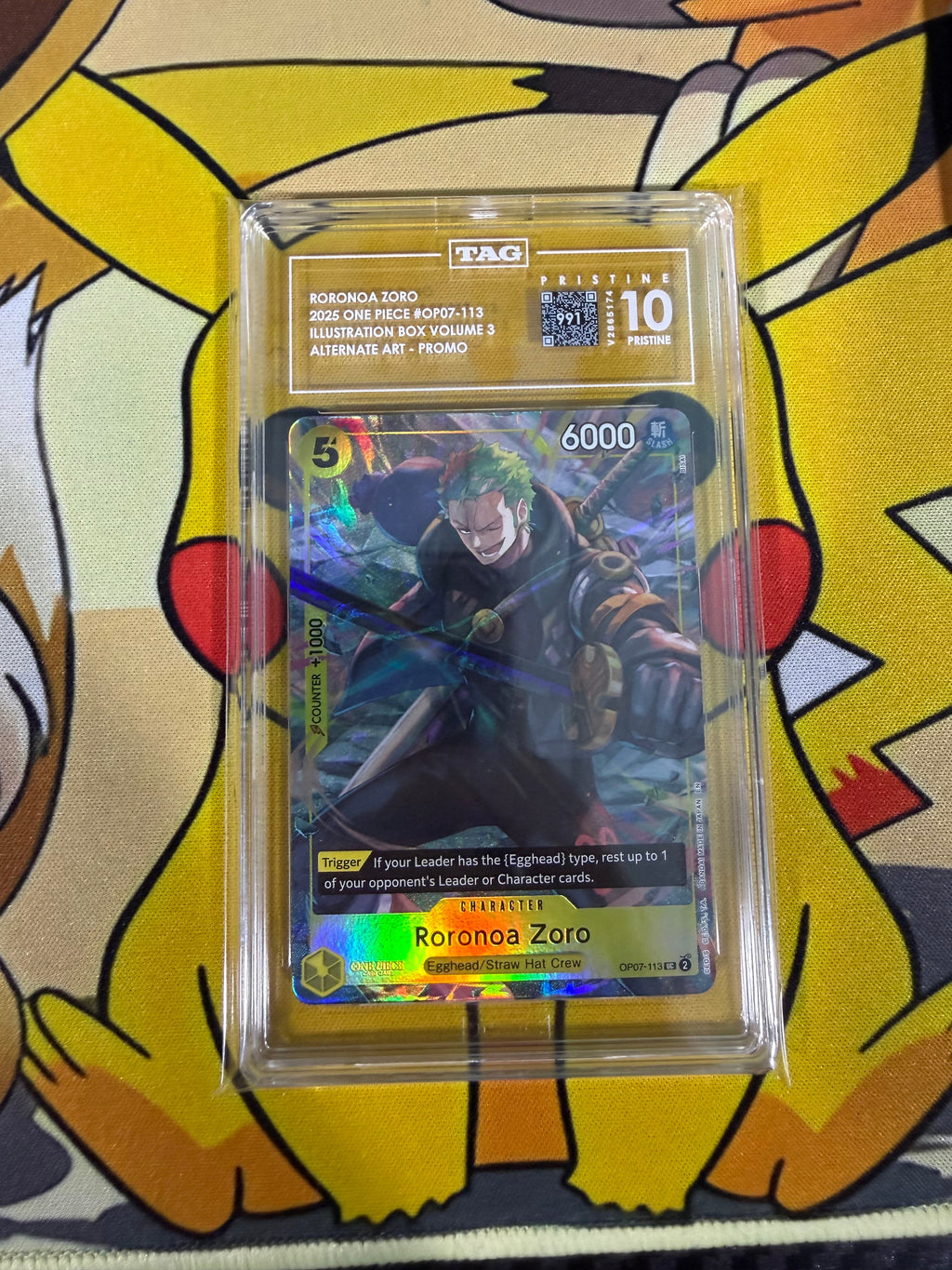 TAG 10 PRISTINE - Roronoa Zoro - Promo - OP07-113 - Illustration Box 3