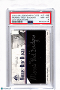 2002 SP Legendary Cuts Cut Signature Morris "red" Badgro #LC-RB PSA 8