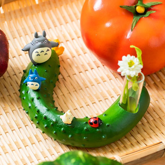 Totoro and Vegetable single vase - Cucumber "My Neighbor Totoro" (Box/3)