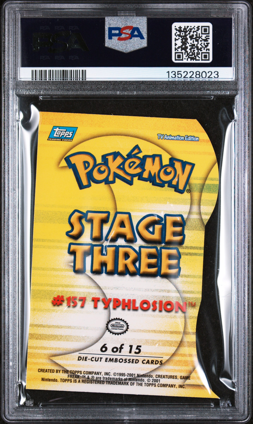 PSA 8 TYPHLOSION JOHTO SER.1-D/C EMBOSSED