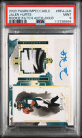 Jalen Hurts 2020 Panini Impeccable RPA gold #'d 07/10 PSA 9