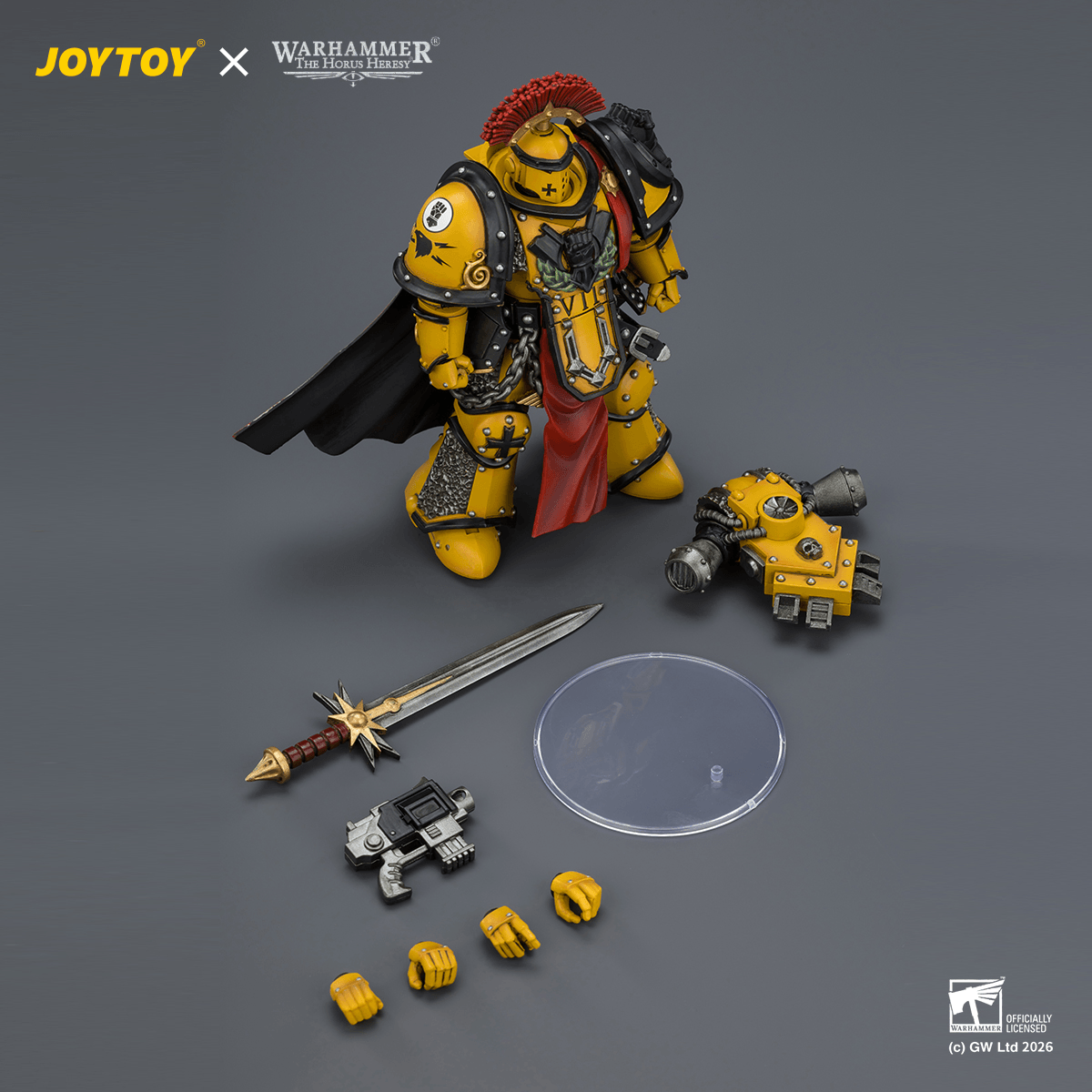 Imperial Fists Legion Praetor in Mk III Armour with Power Sword and Bolt Pistol