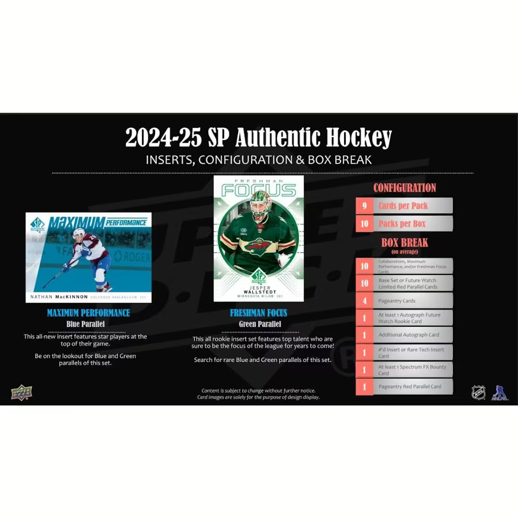 UPPER DECK SP AUTHENTIC HOCKEY 2024-2025
