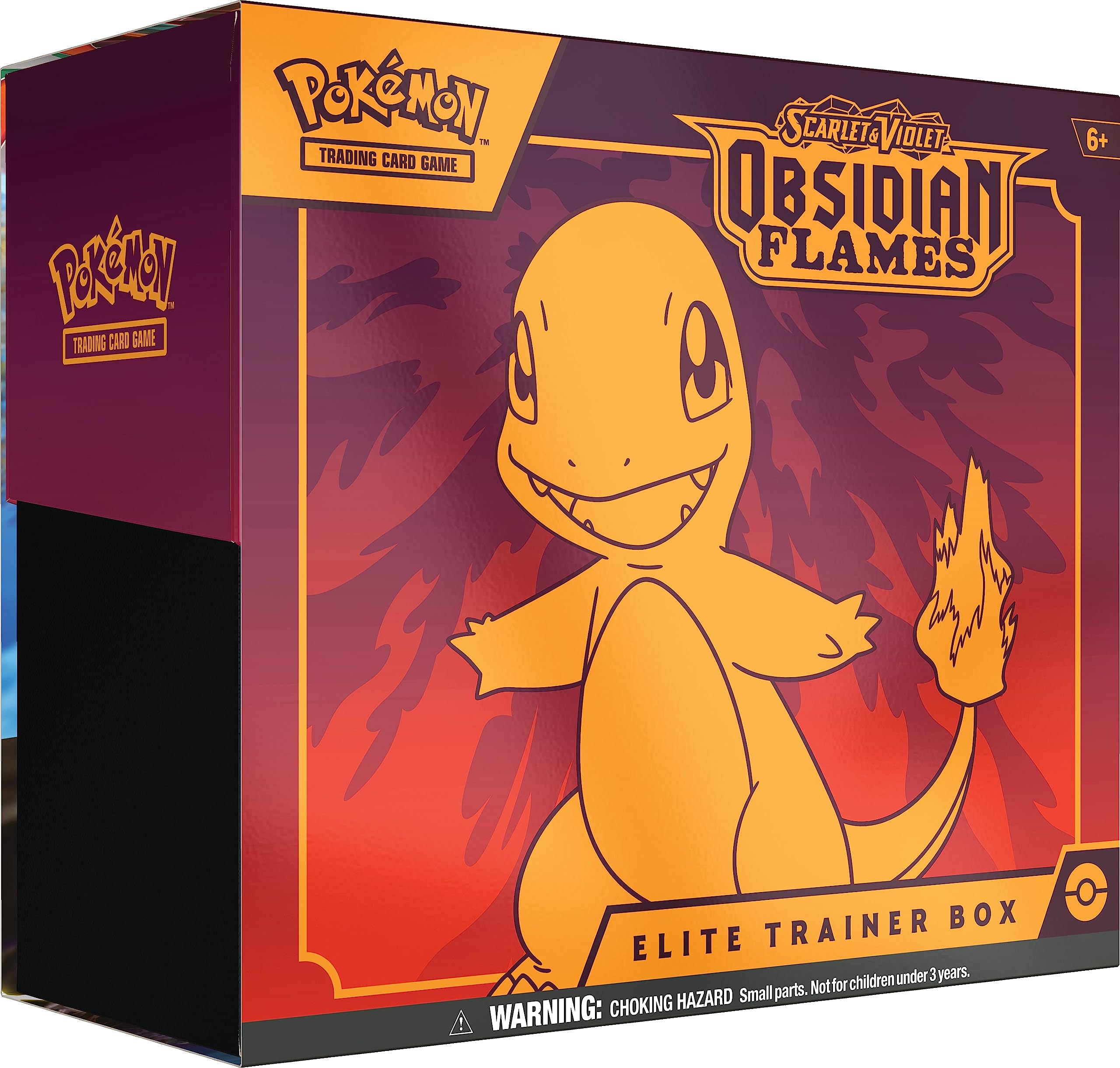 Pokémon-Sammelkartenspiel: Karmesin & Purpur – Obsidianflammen Top-Trainer-Box (9 Boosterpacks, 1 holografische Promokarte mit überdimensioniertem Artwork & Premium-Zubehör)