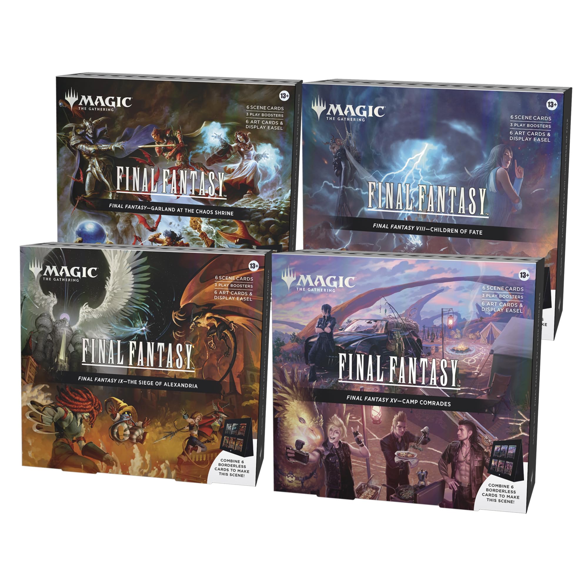 Magic: The Gathering - Final Fantasy Scene Box Bundle - All 4 Scene Boxes | Garland at The Chaos Shrine, Children of Fate, The S