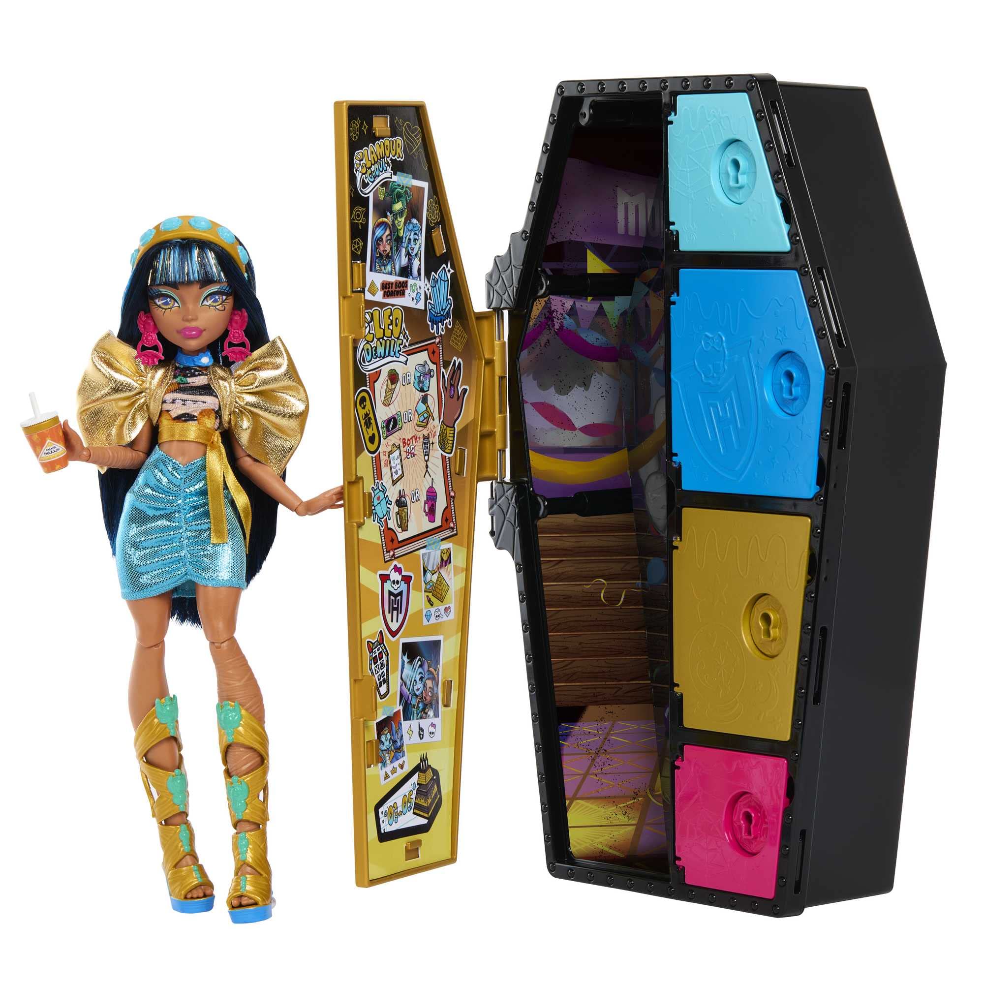 Monster High Skulltimate Secrets Doll & Clothes Accessories Set, Clawdeen Wolf With Dress-Up Locker & 19+ Surprises