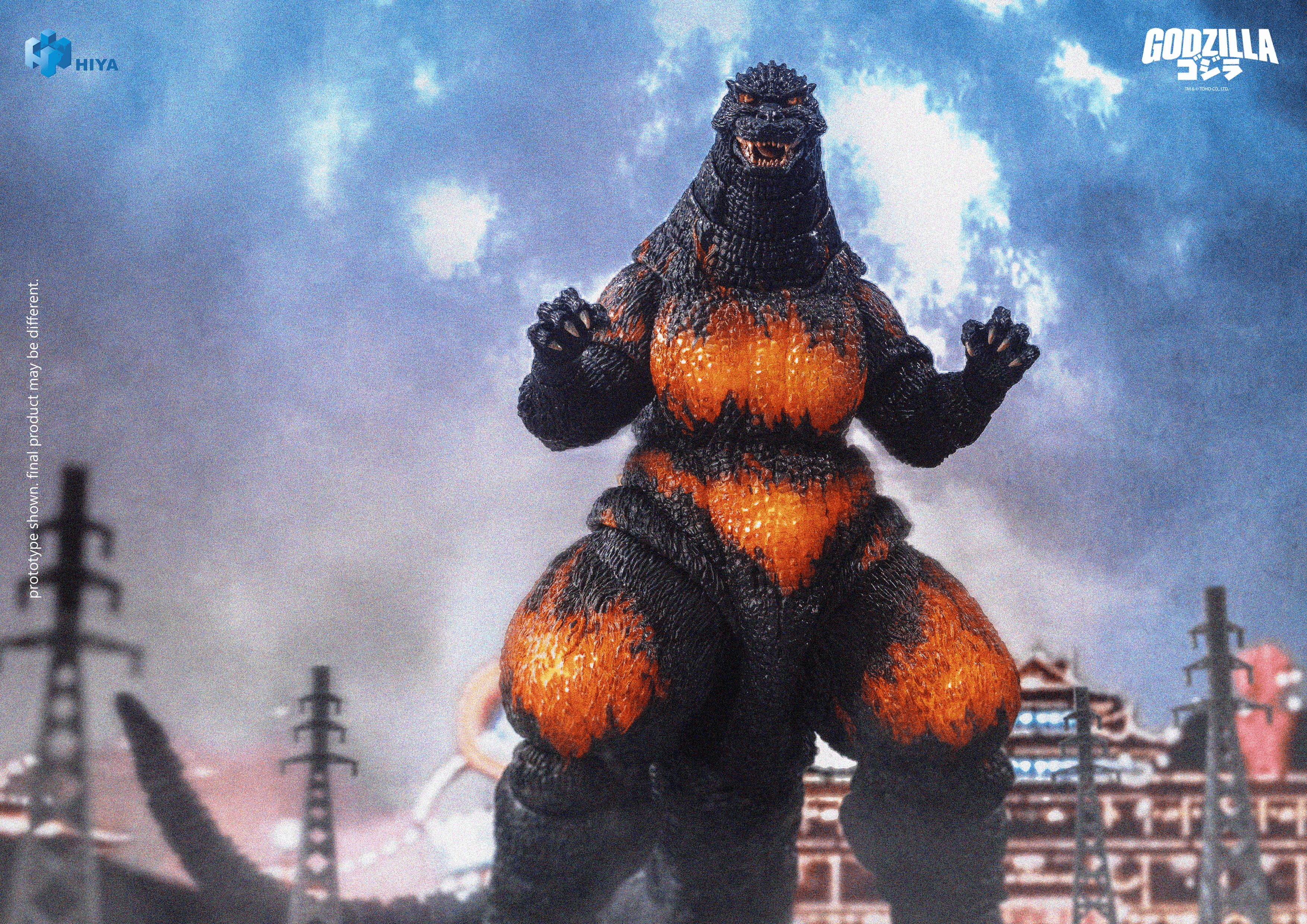 HIYA Exquisite Basic Series None Scale 7 Inch Godzilla vs. Destoroyah 1995 Burning Godzilla Action Figure