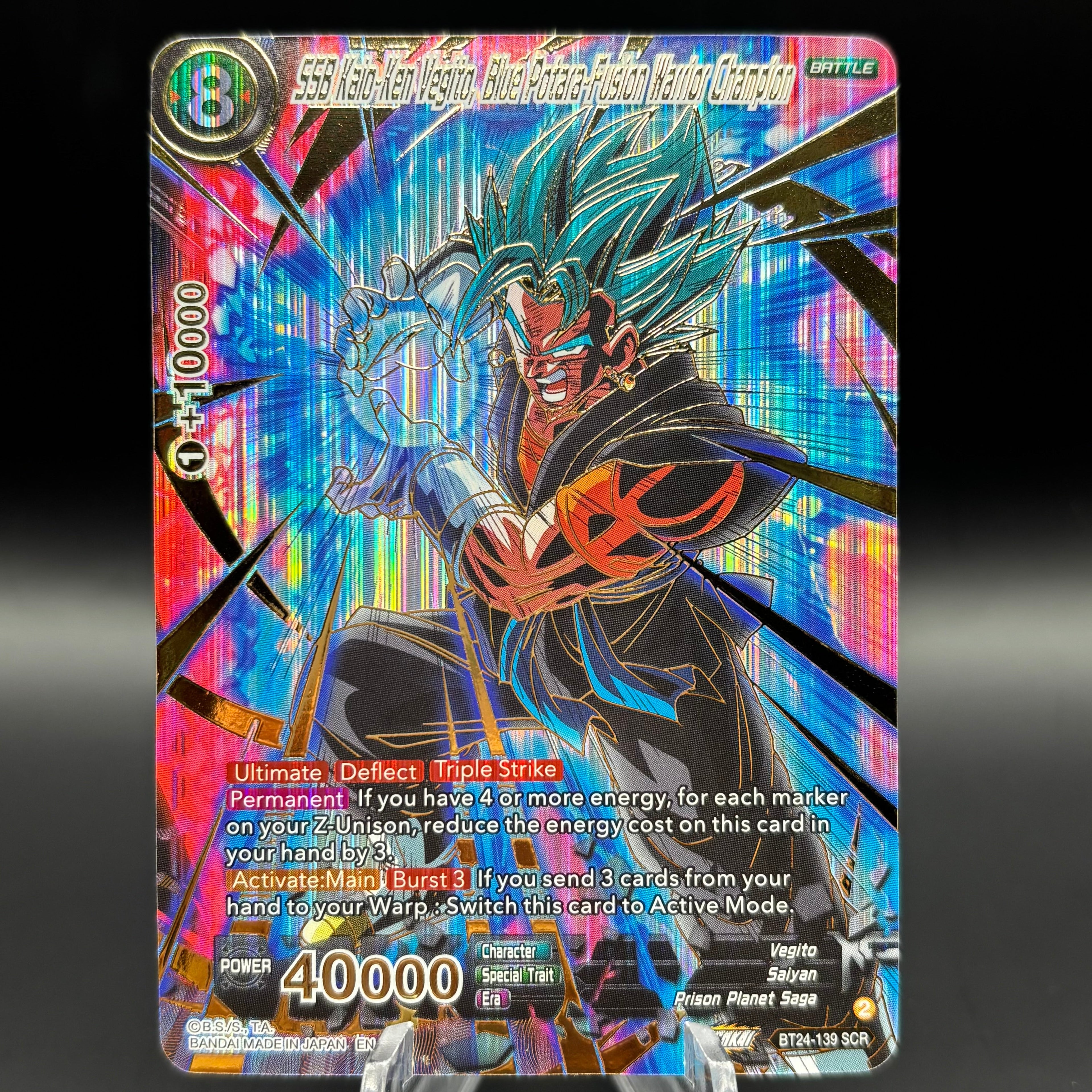 SSB Kaio-Ken Vegito, Blue Potara-Fusion Warrior Champion - Beyond Generations Single Card