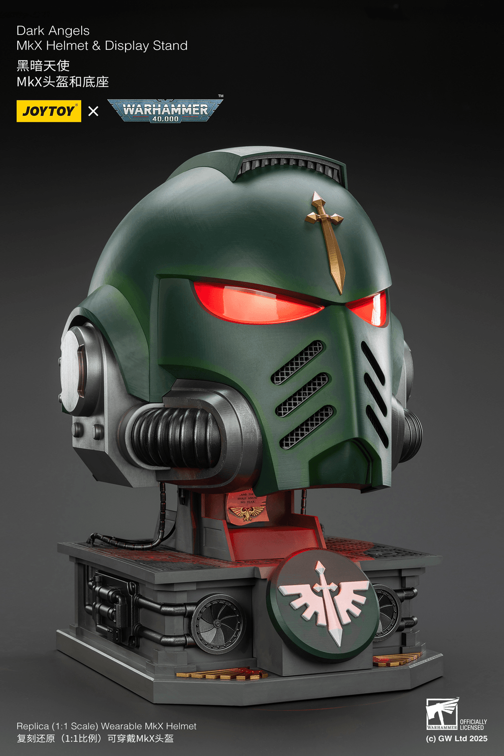 Dark Angels MkX Helmet &amp; Display Stand