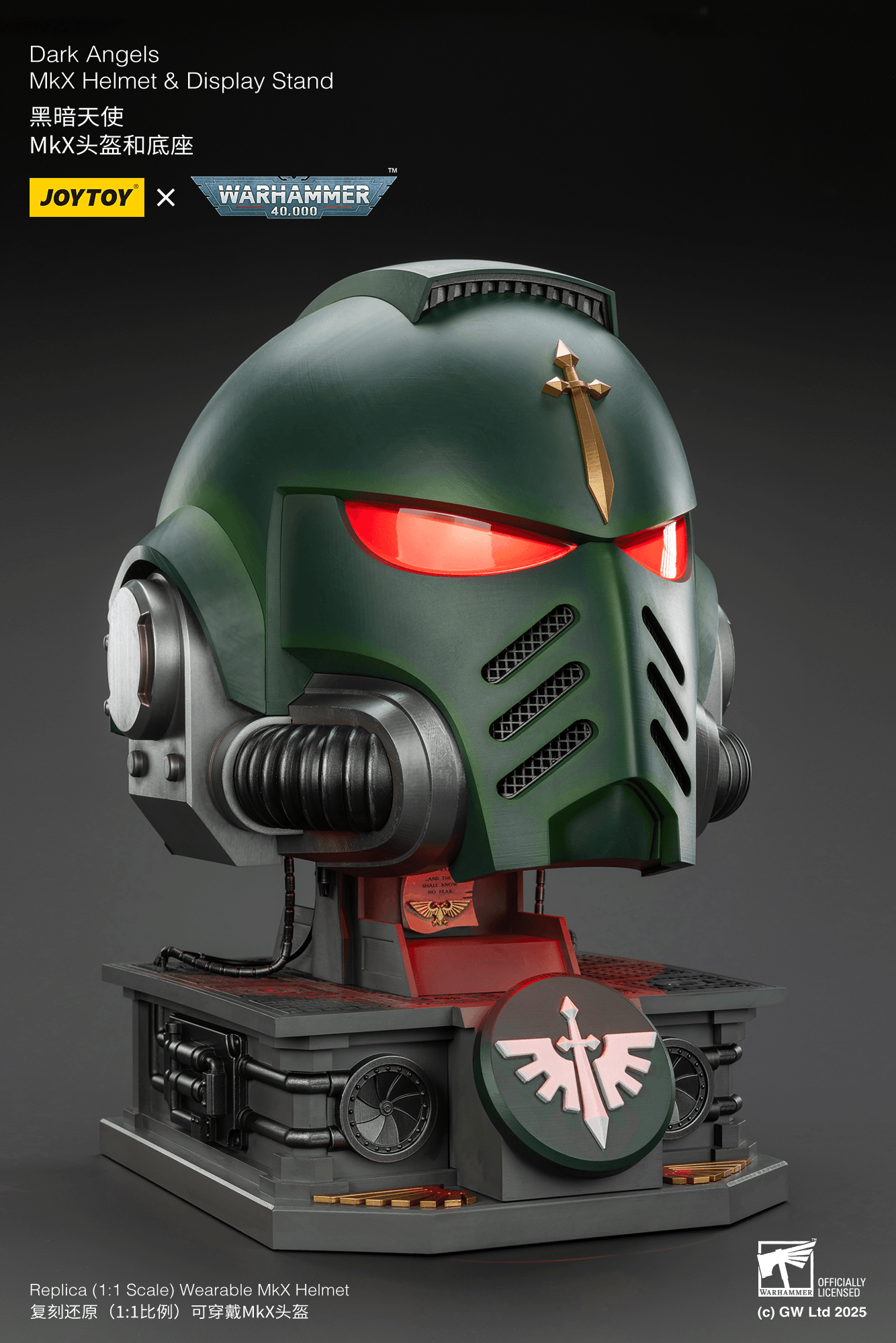 Dark Angels MkX Helmet &amp; Display Stand